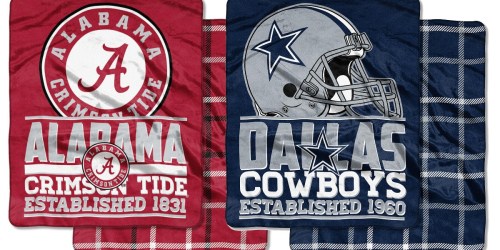 NCAA or NFL Double-Sided Throws Only $19.98 at Sam’s Club (Regularly $40)