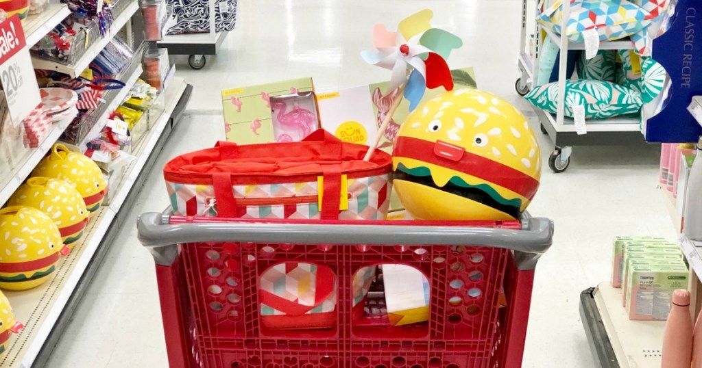 Sun Squad items in Target cart