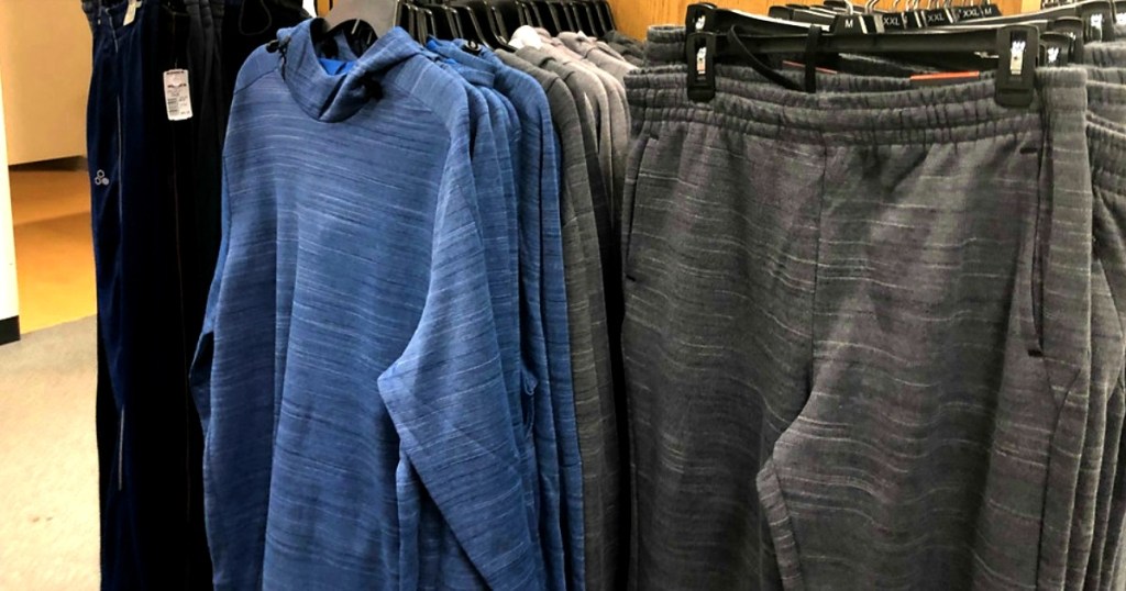 Men's Hoodie hanging next to pants at Kohl's