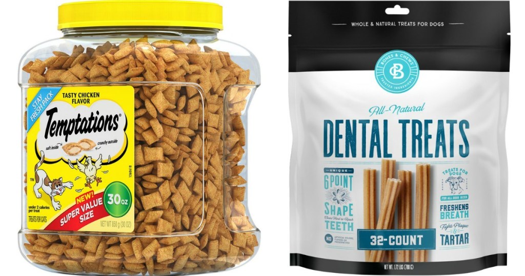 Temptations cat treats and dental treats