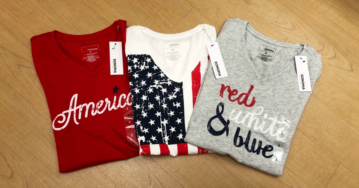 three women's 4th of july tees at Kohl's