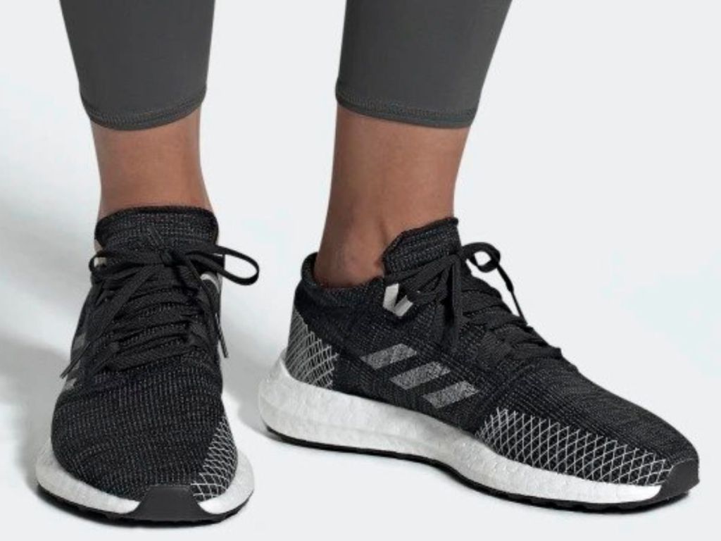 adiads Pureboost Go Shoes in black & grey for women
