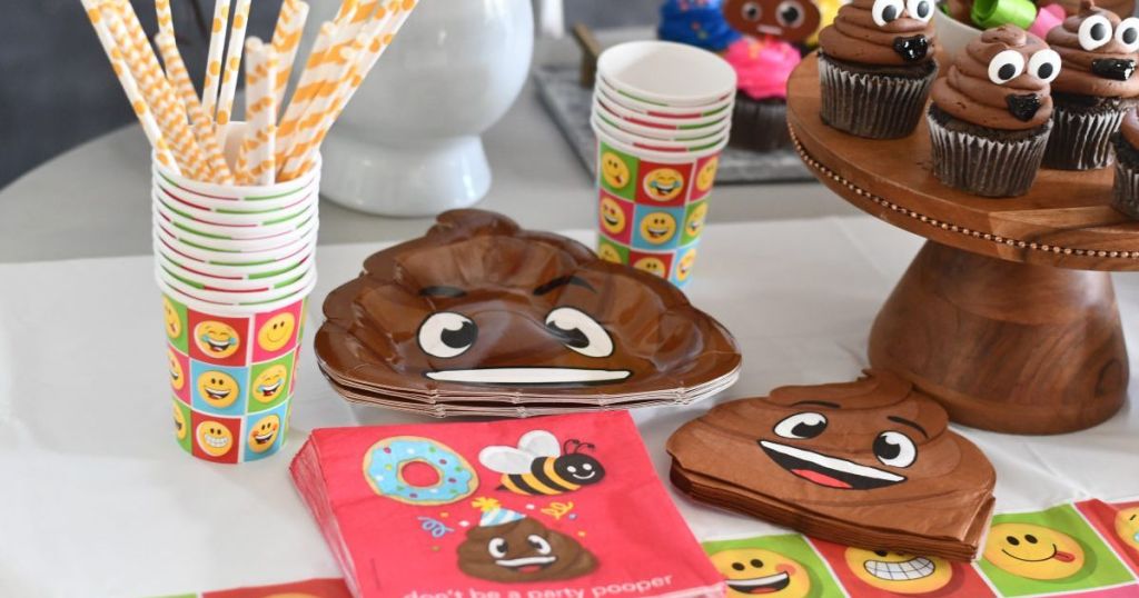 cute emoji poop party bundle from amazon