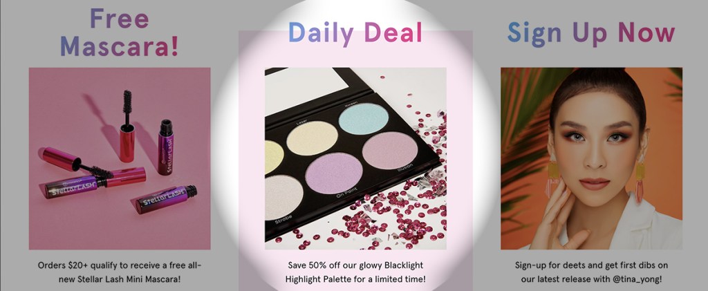 bh cosmetics website with daily deal