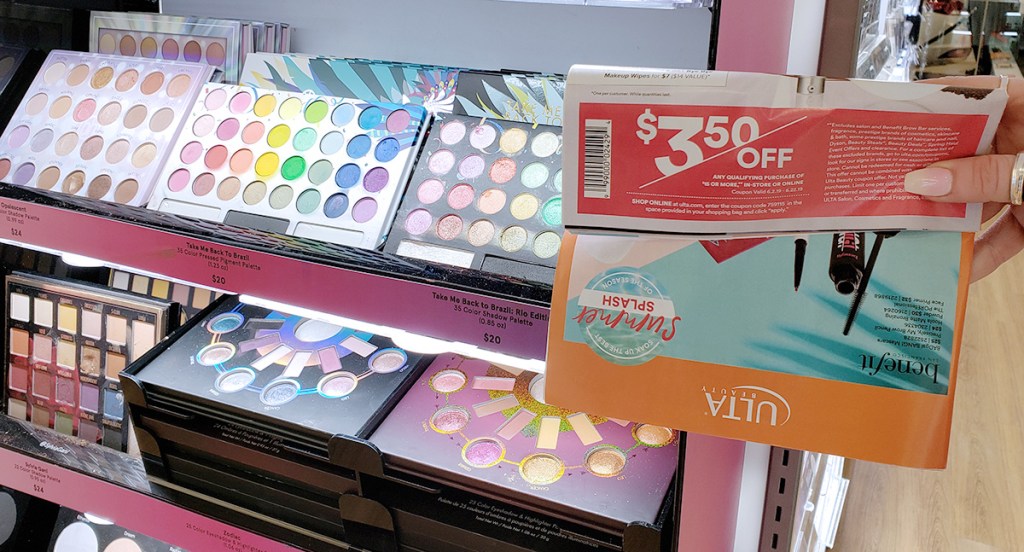 ulta coupon next to selection of bh cosmetics