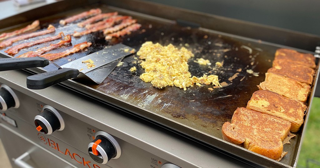 Food Cooking on Blackstone Griddle