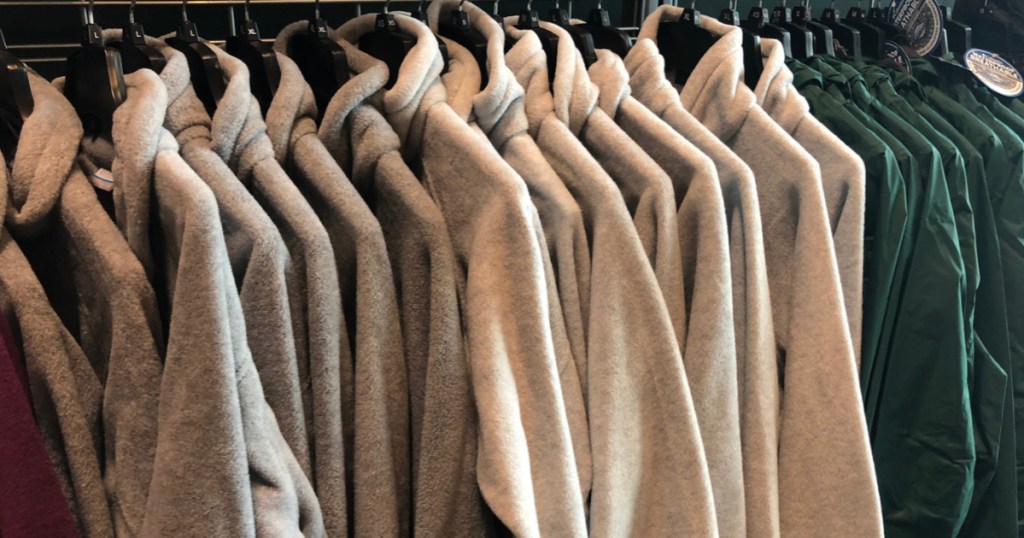 Columbia jackets on hangers