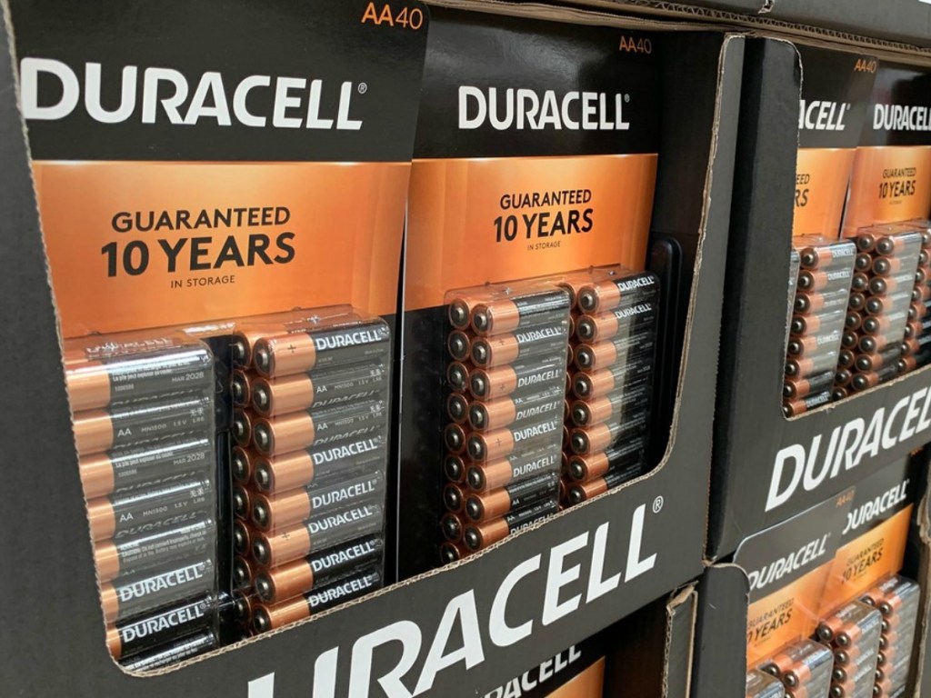 packs of Duracell batteries