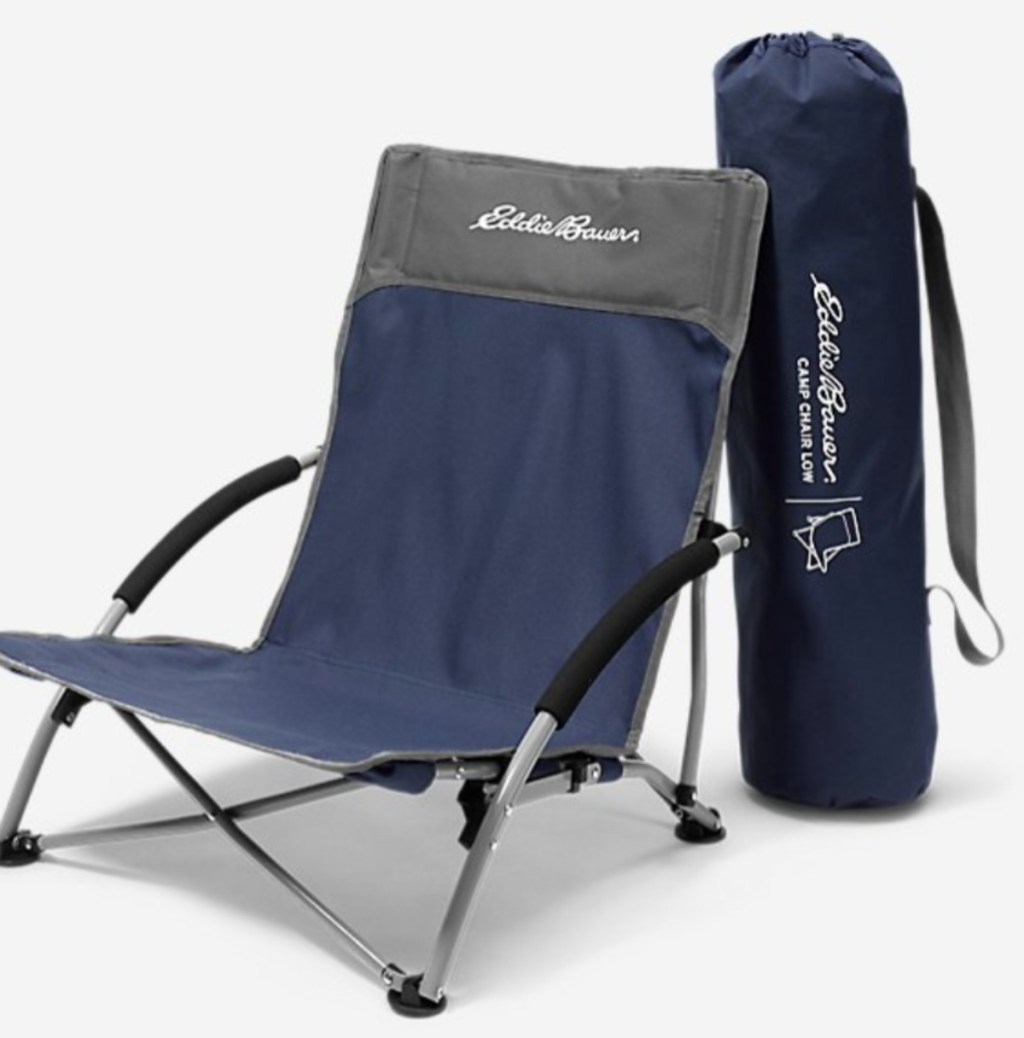 blue low eddie bauer chair