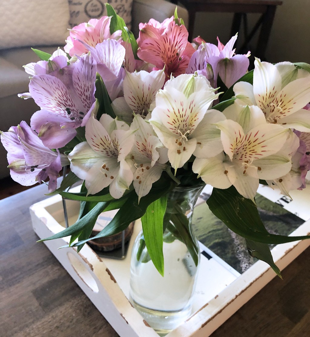 arrangement of flowers in vase