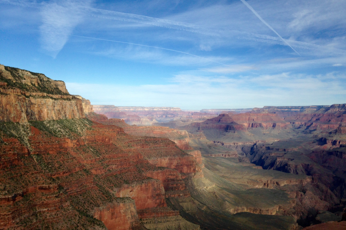 view from grand canyon rim trail