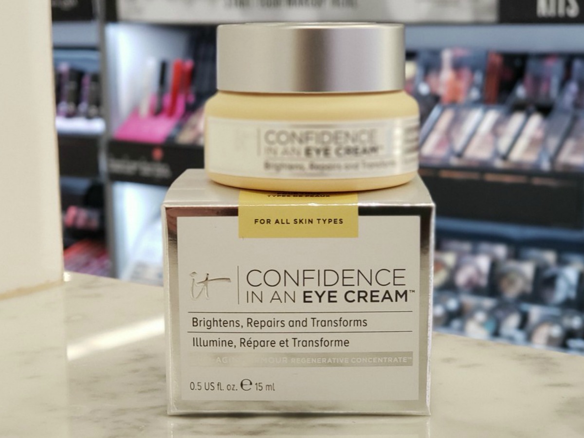 eye cream sitting on store counter