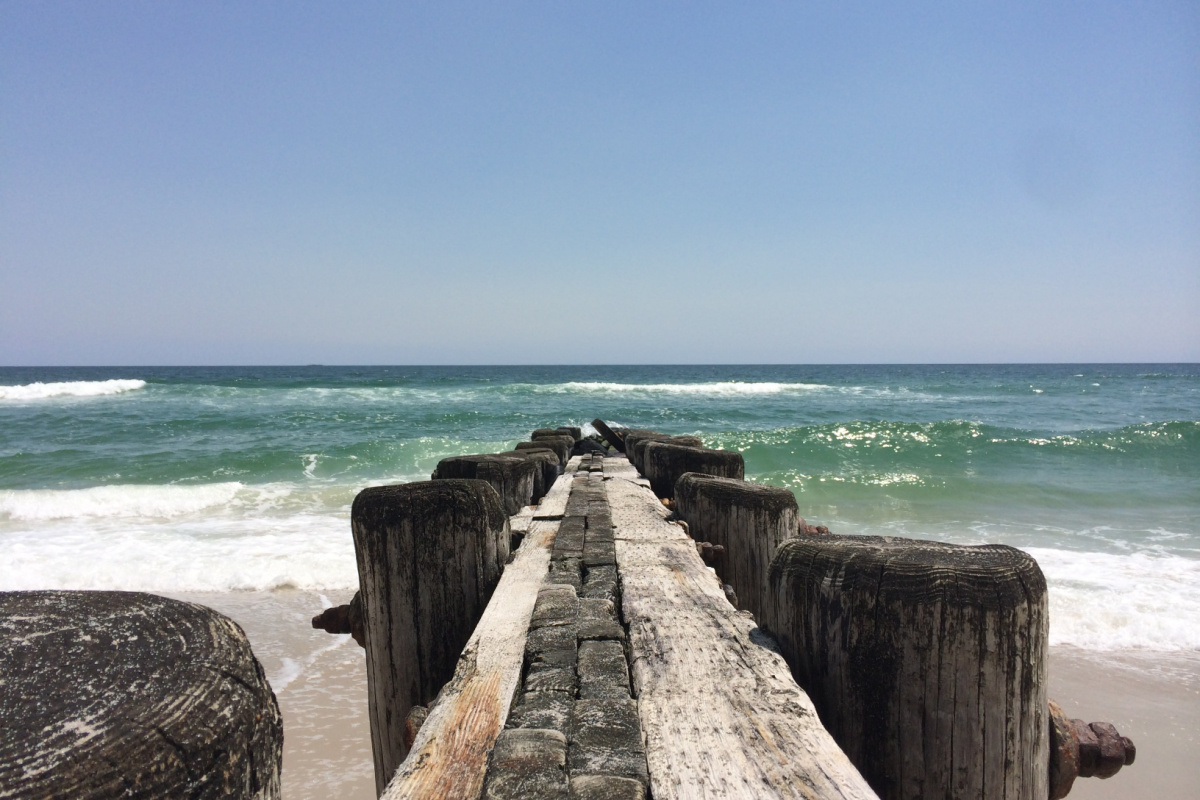 pier leading into the ocean