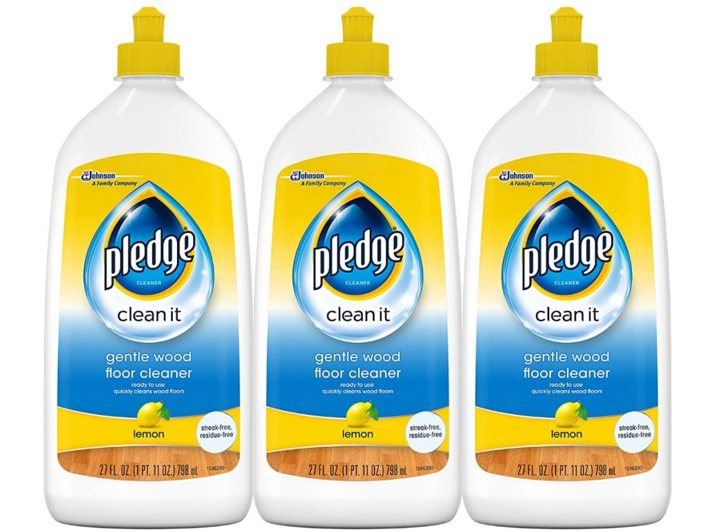 3 bottles of floor care cleaner