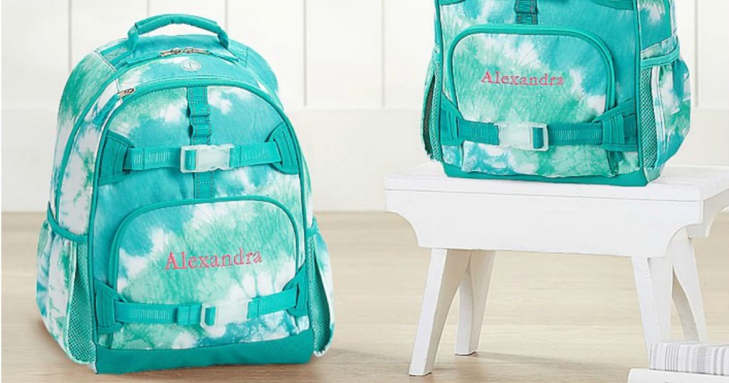 pottery barn kids pool tye dye backpacks