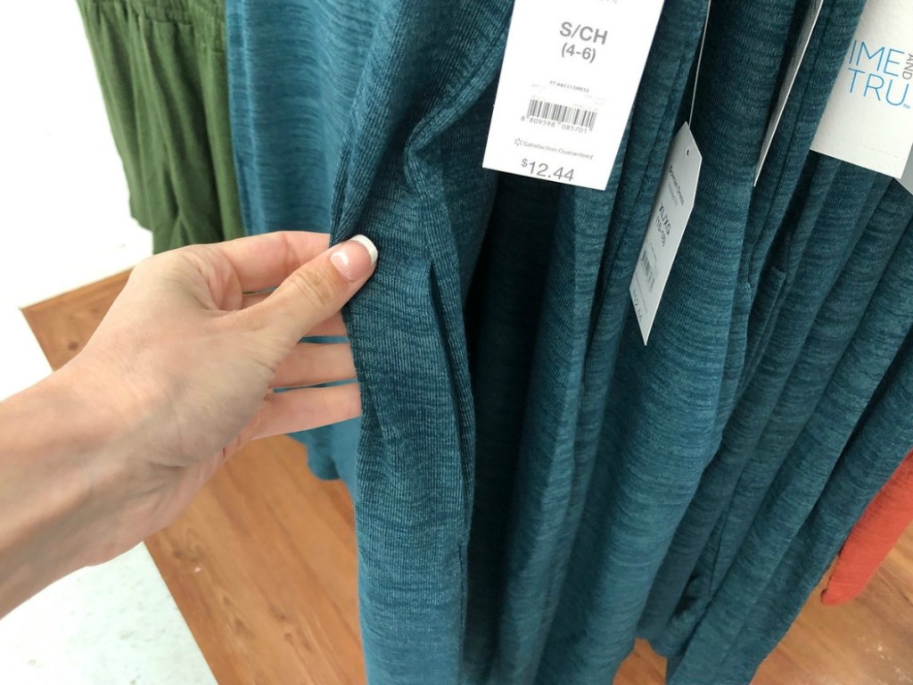 blue dress with pockets