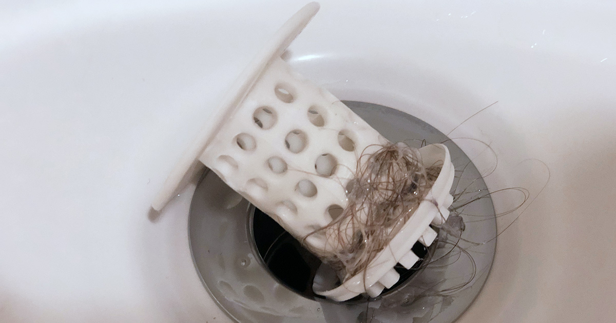 tubshroom with hair and gunk collected