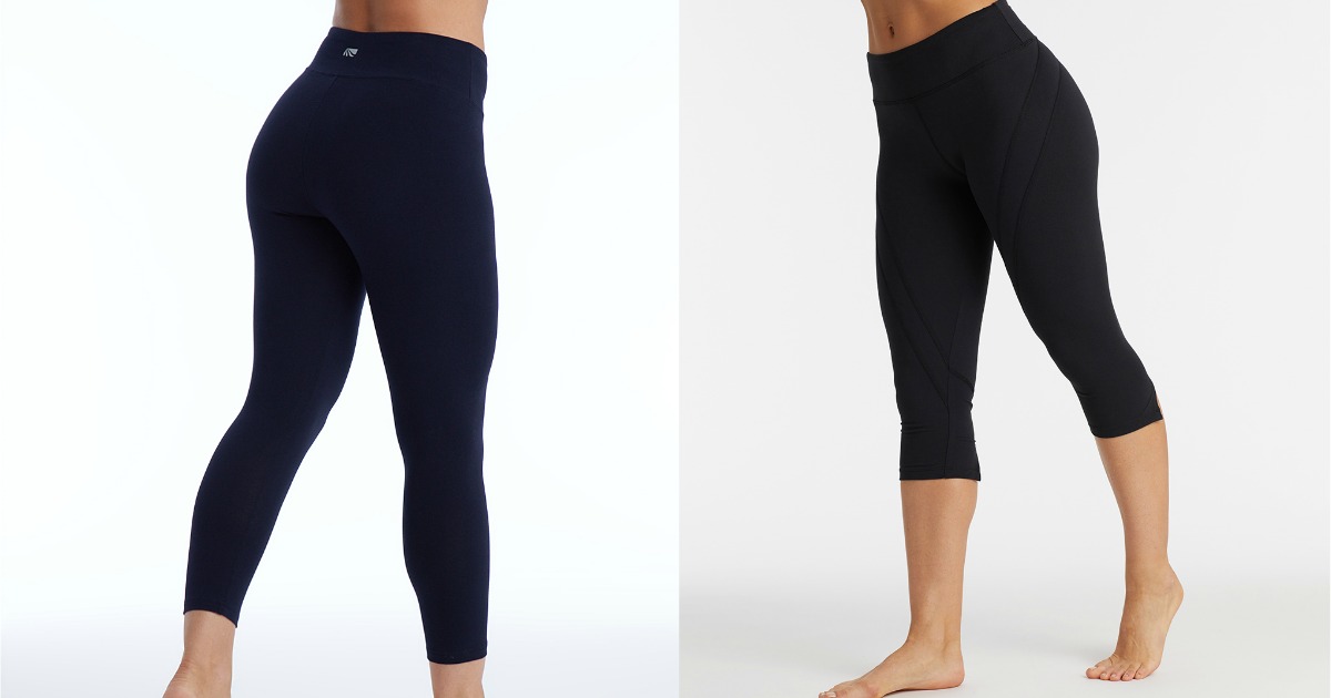 women wearing capri leggings