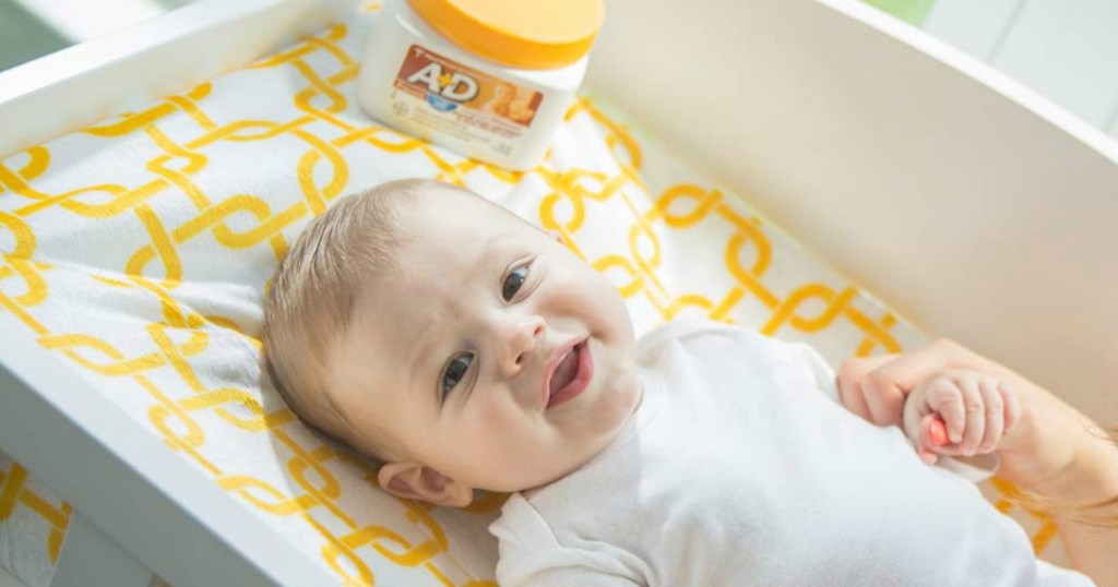 baby with A+D Ointment