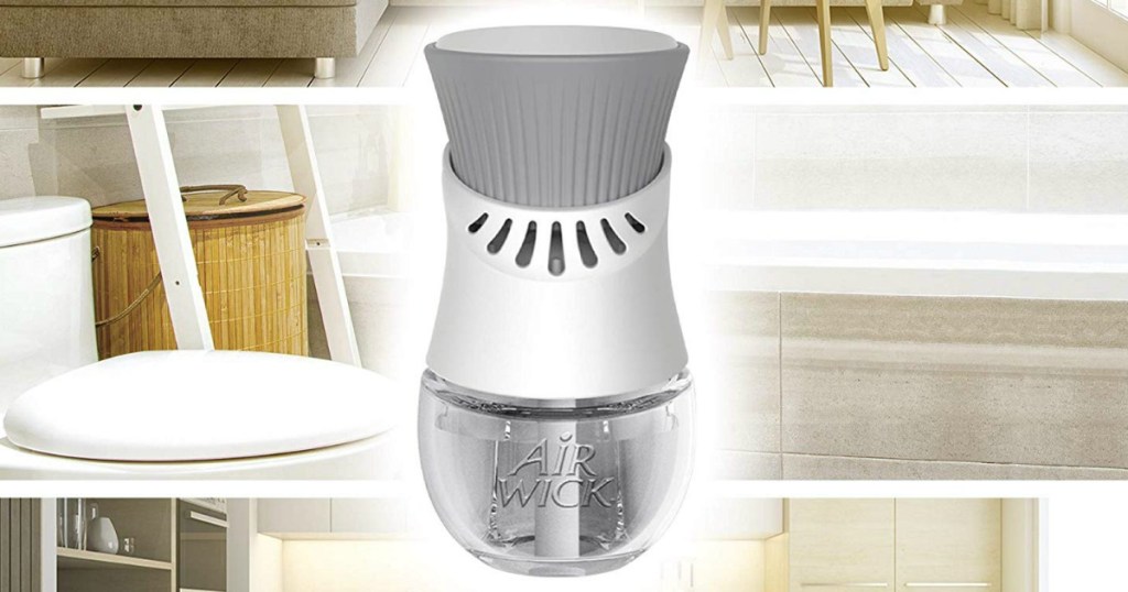 Air Wick Scented Refill with a home in the backround