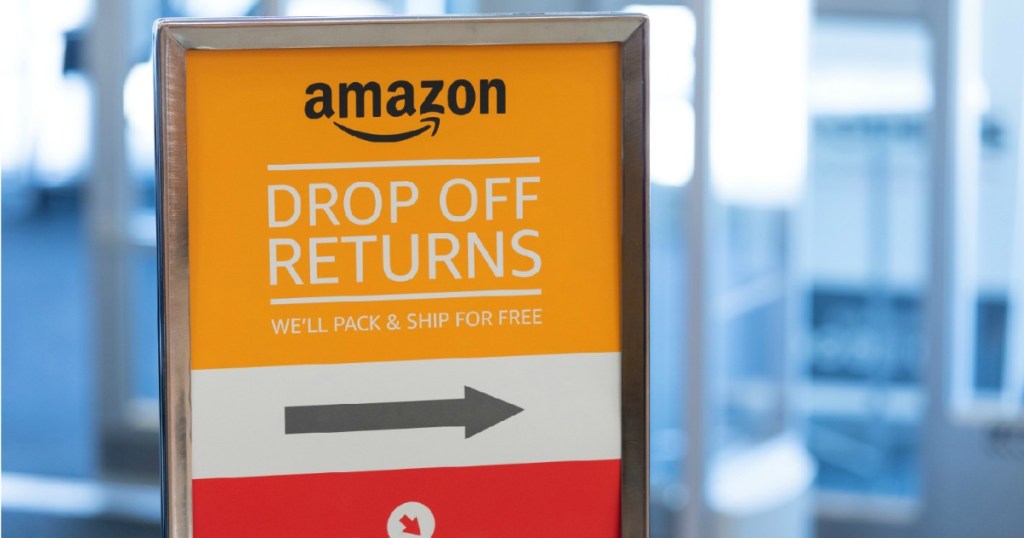 Amazon Return sign inside Kohl's Store
