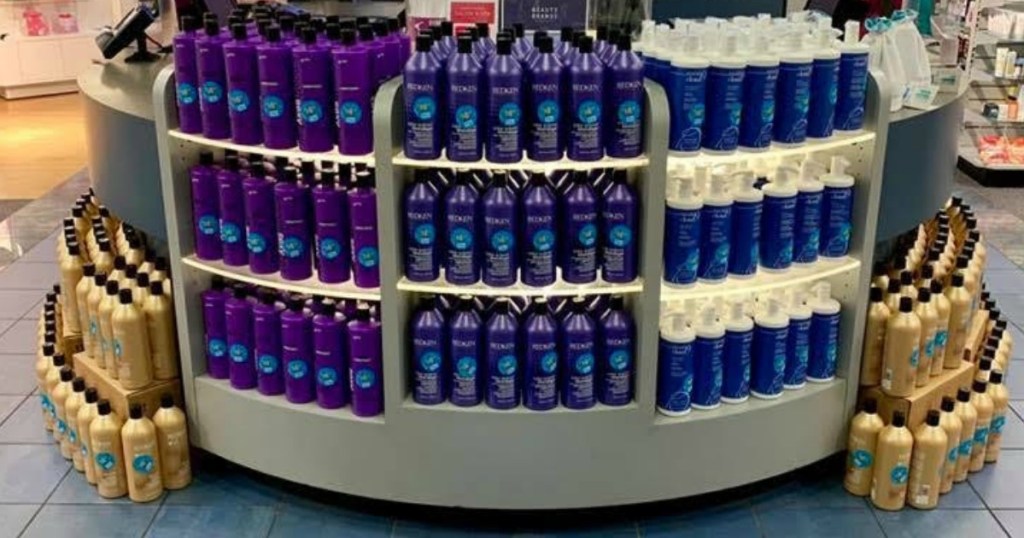 Salon Hair Care Brands on display in Beauty Brands store