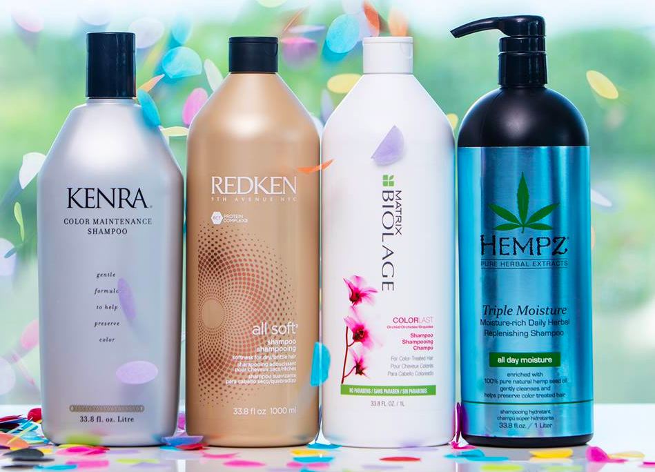 Kenra, Redken, Biolage and Hempz 1 liter bottles