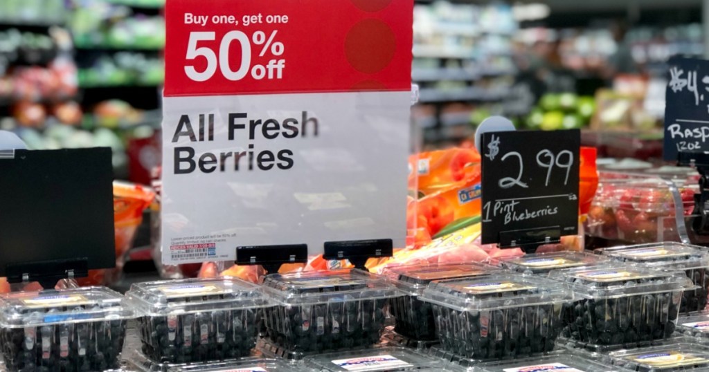 table with berries at Target