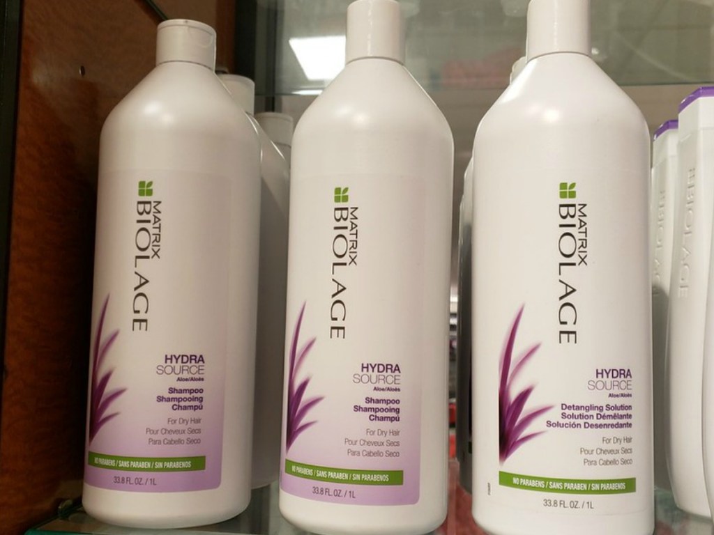 shelf of biologe shampoo and conditioner