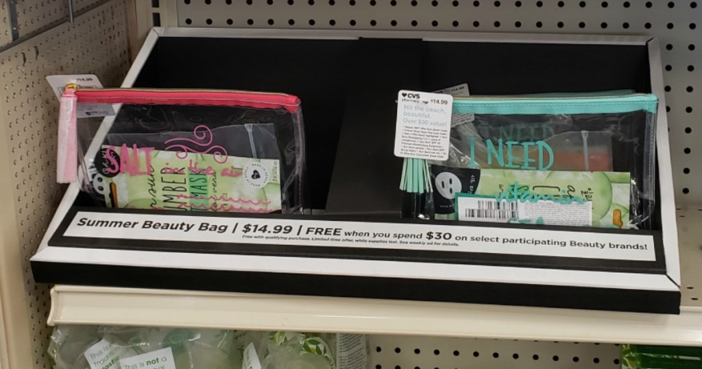 CVS Beauty Bags on shelf