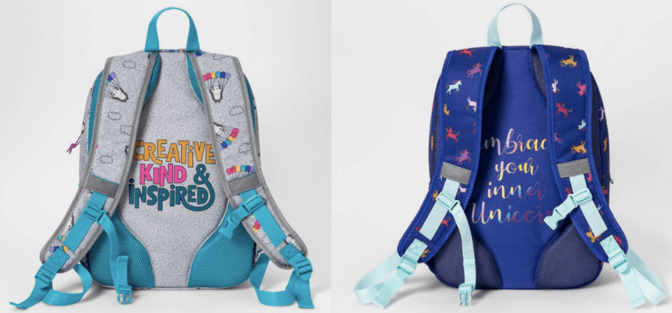 Cat & Jack Kids Backpacks with fun quotes