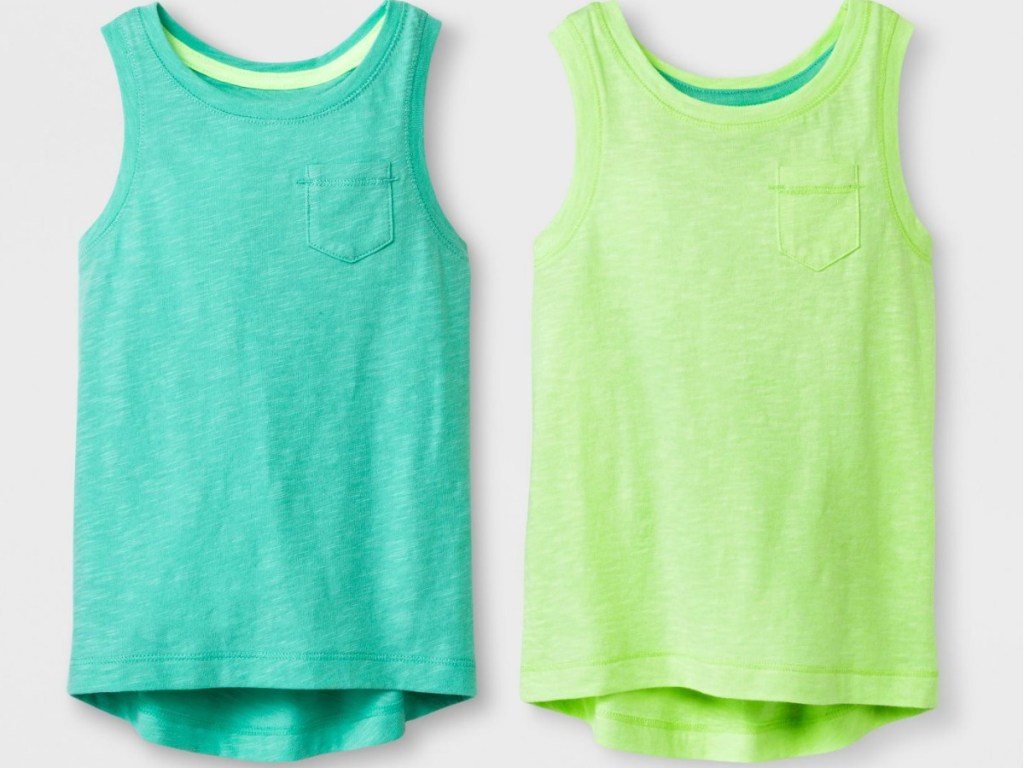 two green tanks