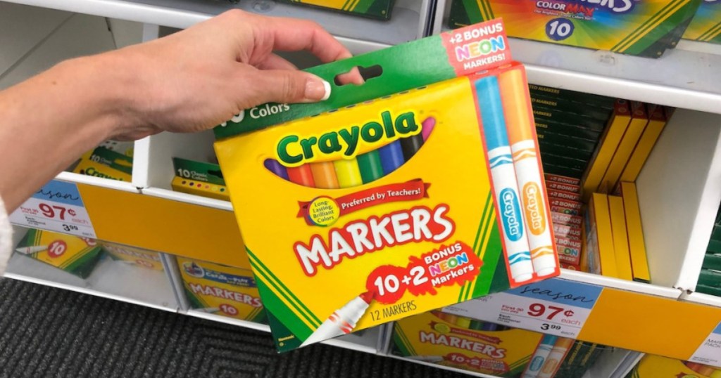 crayola 10 pack with bonus 2 markers broad tip