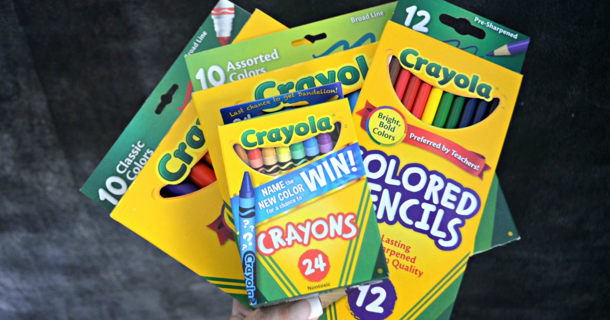 Crayola crayons, colored pencils and markers