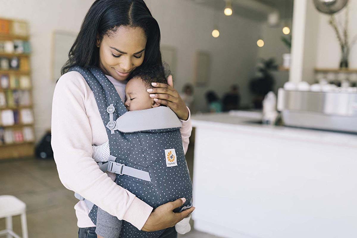 woman with baby in carrier
