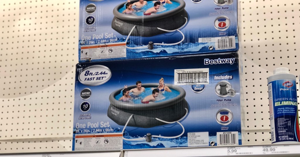 fast set pool on shelf at target