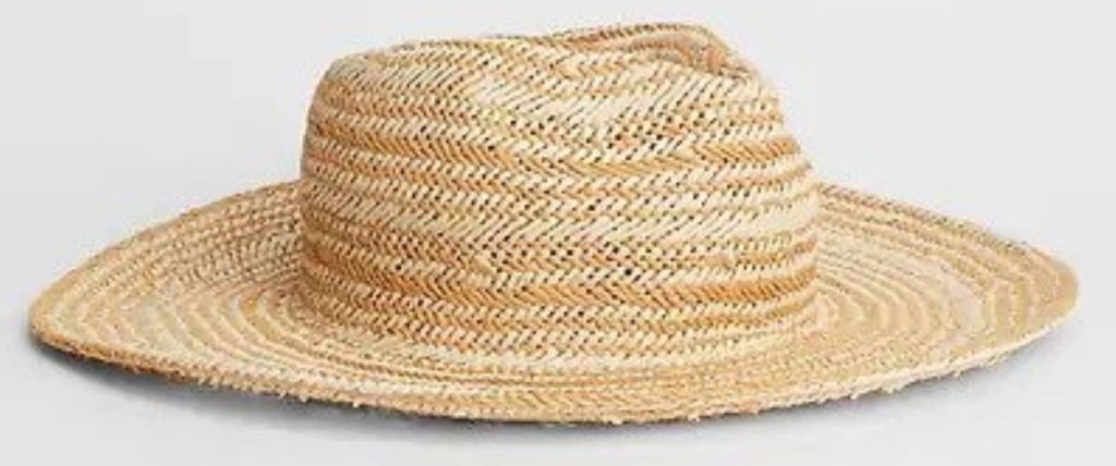 Women's Gap Factory Straw Hat on grey background