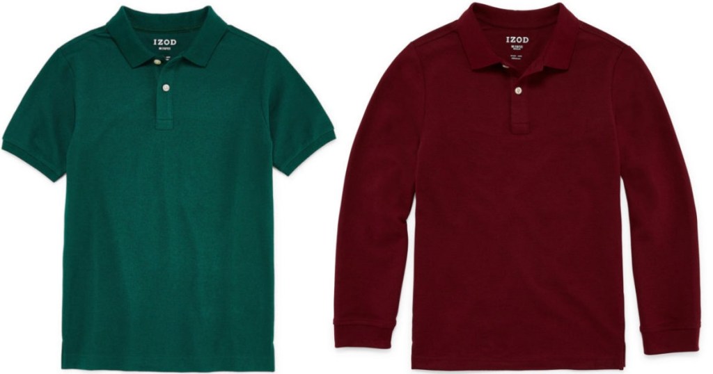 green and maroon shirts