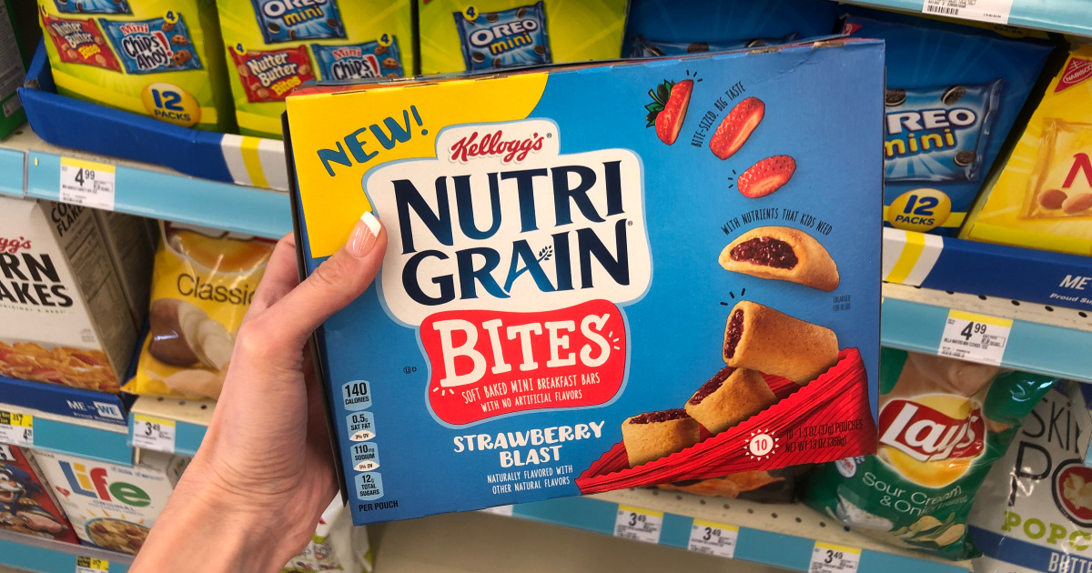 box or kids nutri grain strawberry bites at store