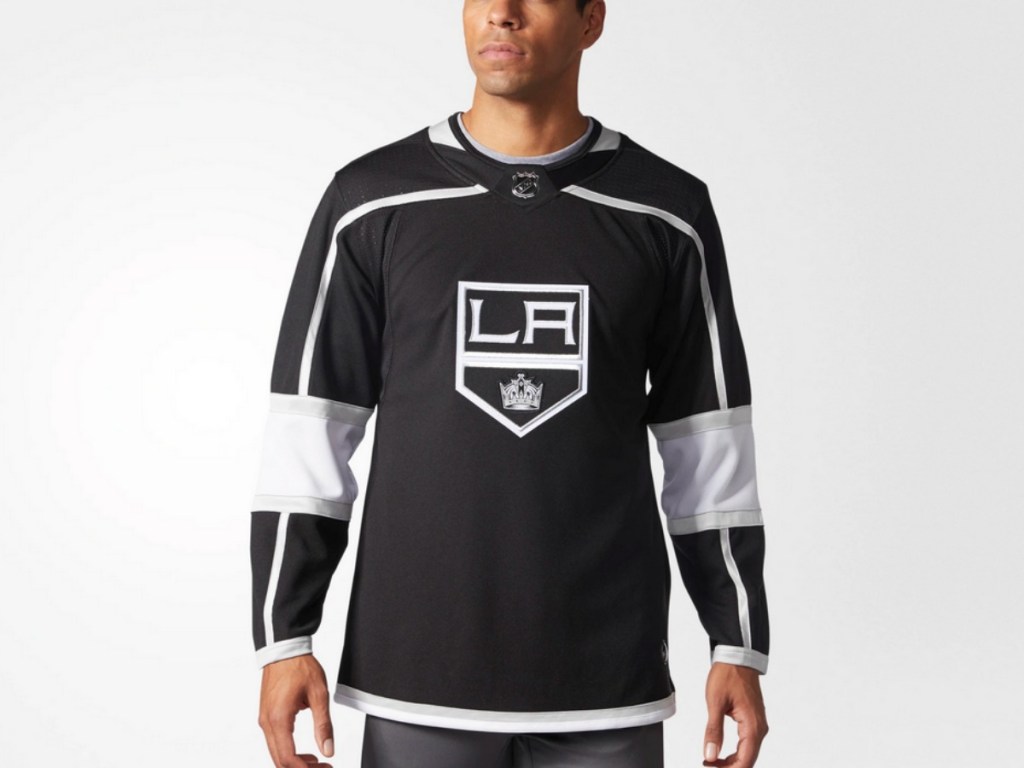 Man wearing adidas Kings Jersey