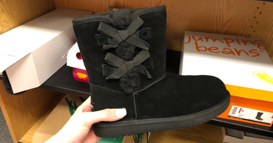 girls koolaburra winter boot in hand in store