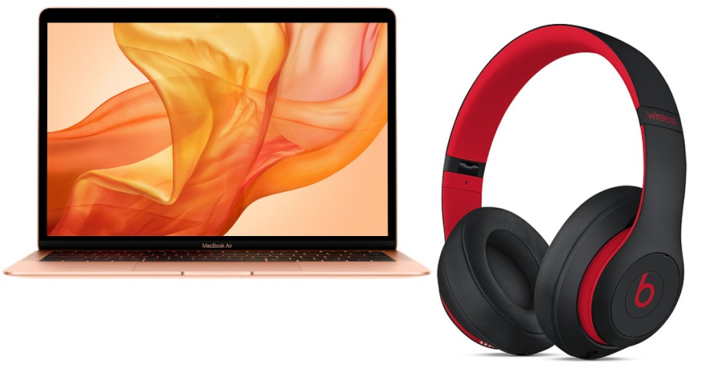 macbook air and beats headphones