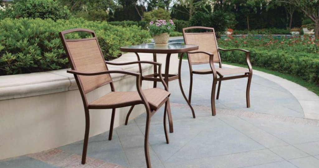 tan mainstays bistro patio set