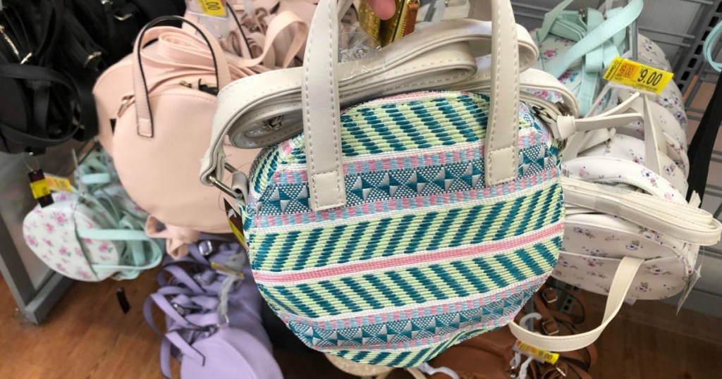 Green Striped Circle Bag