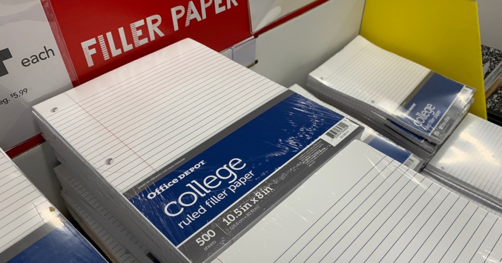 Office Depot Filler Paper