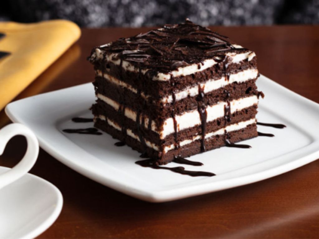 Olive Garden Chocolate Lasagna Dessert on plate