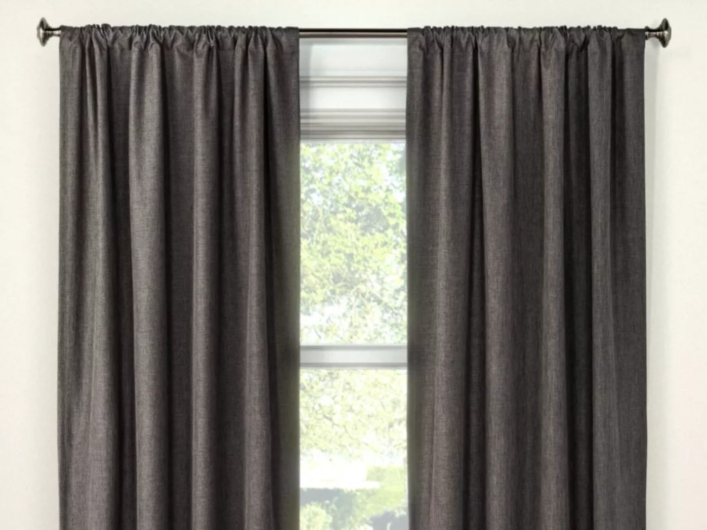 window with Room Essential Lightblocking Curtain Panel 42"x84"