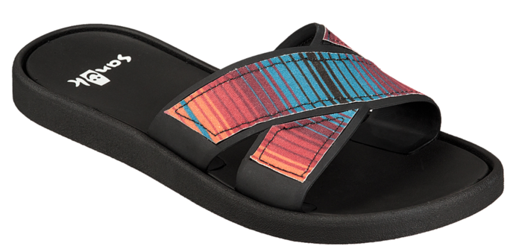 Sanuk Black & Red Beach Walker Slide