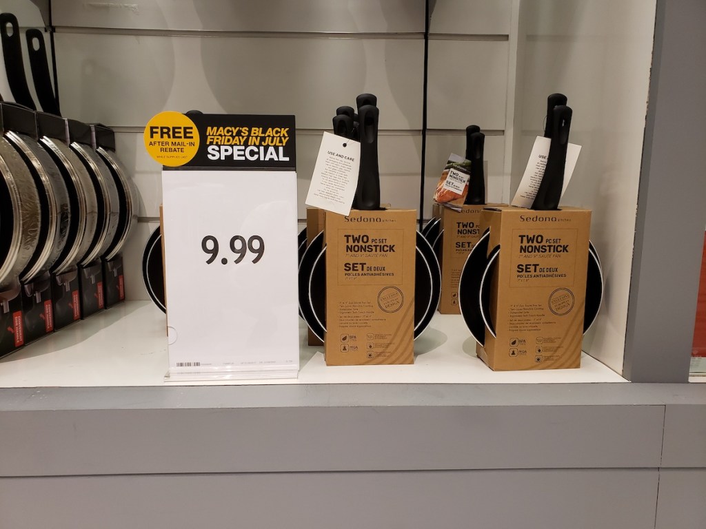 sedona fry pan set at macys on shelf