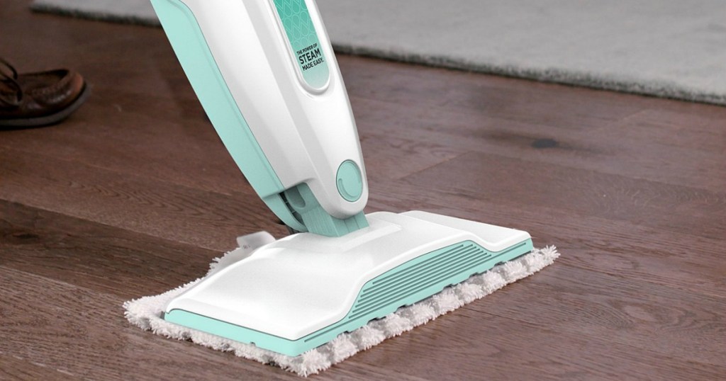 Shark S1000 Steam Mop cleaning dark wood floor